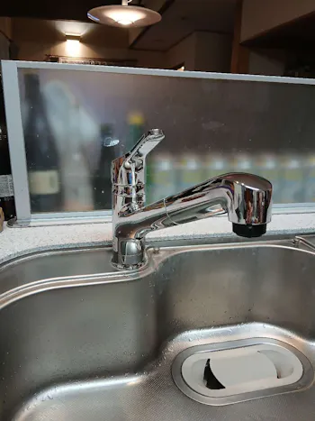 茨城県稲敷郡阿見町のお客様のキッチン水栓工事