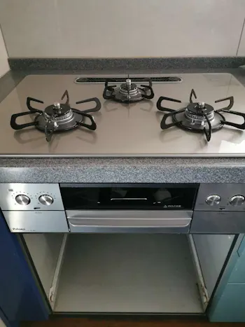 神奈川県茅ヶ崎市のお客様のビルトインコンロ・ガスコンロ工事