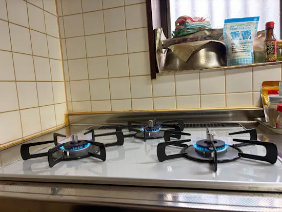 工事後　埼玉県桶川市のお客様のビルトインコンロ・ガスコンロ工事