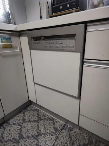 福島県いわき市のお客様のIH・食洗器取付工事　具体的な工事内容1