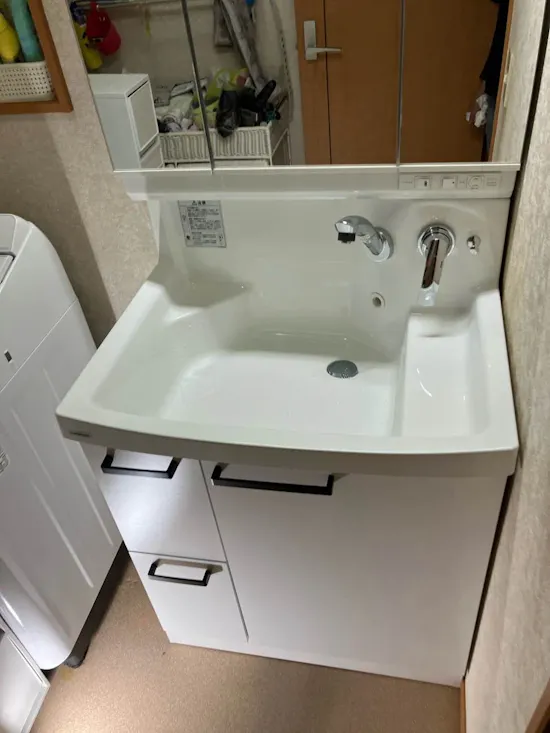 工事後　埼玉県朝霞市のお客様の洗面化粧台交換工事