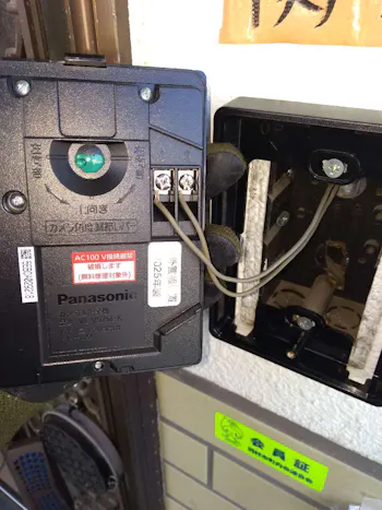 東京都羽村市のお客様のTVドアホン工事　具体的な工事内容1