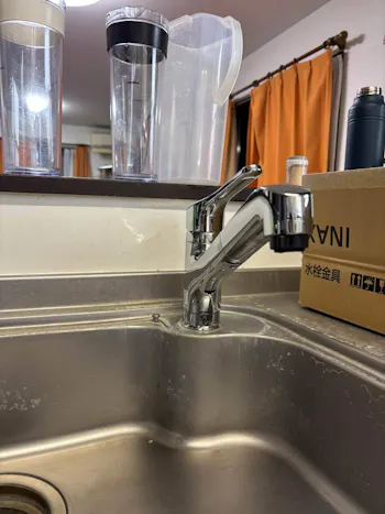 茨城県稲敷郡のお客様のキッチン水栓工事