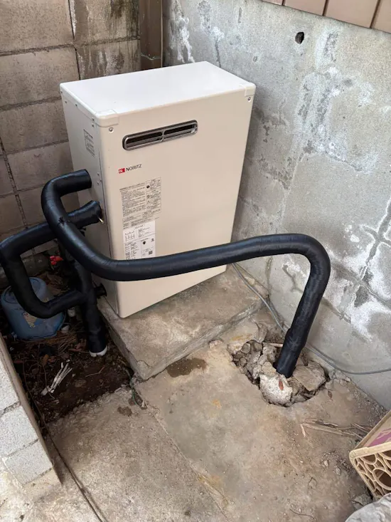 工事後　茨城県石岡市のお客様の給湯器工事