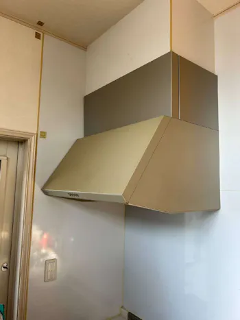 静岡県富士市のお客様のビルトインコンロ・レンジフード交換工事　具体的な工事内容2