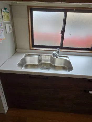 福島県白河市のお客様のシステムキッチン交換工事　具体的な工事内容1