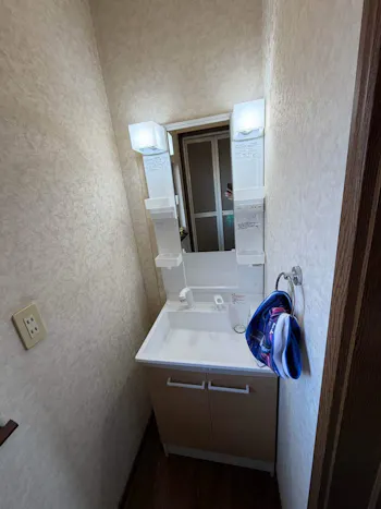 埼玉県比企郡のお客様の洗面化粧台交換工事