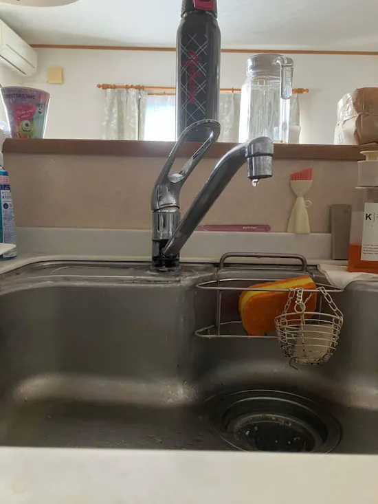 工事前　埼玉県本庄市のお客様のキッチン水栓工事