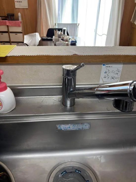 工事前　茨城県牛久市のお客様のキッチン水栓交換工事