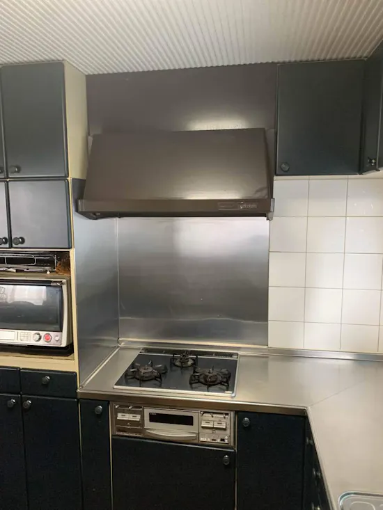 工事前　埼玉県行田市のお客様のビルトインコンロ・レンジフード工事