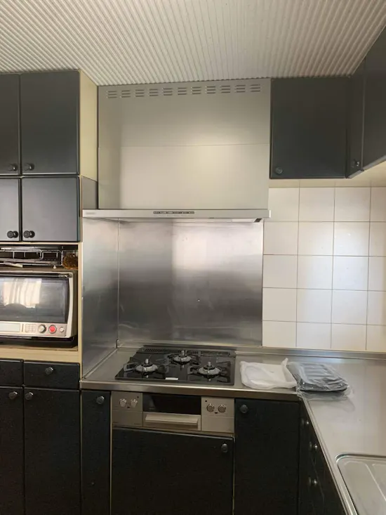 工事後　埼玉県行田市のお客様のビルトインコンロ・レンジフード工事