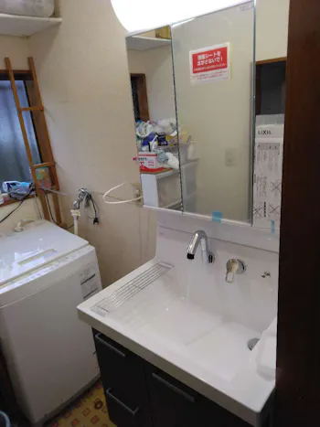 東京都青梅市のお客様の洗面化粧台工事