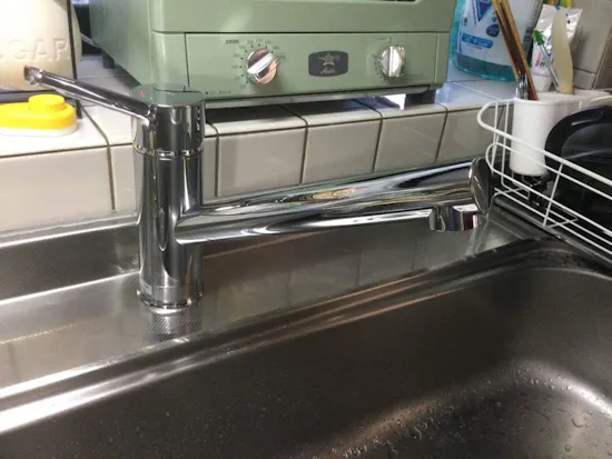 工事後　東京都羽村市のお客様のキッチン混合栓交換工事