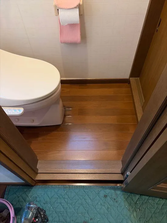 工事前　千葉県茂原市のお客様のアメージュ便器・床張り替え工事