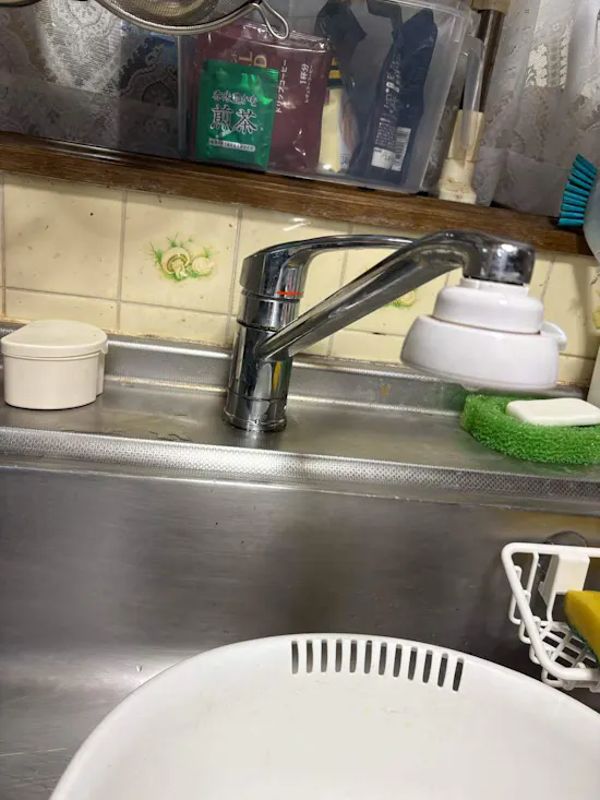 工事前　埼玉県久喜市のお客様の水栓工事