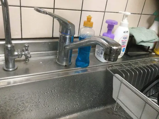 工事前　東京都青梅市のお客様のキッチン水栓交換工事