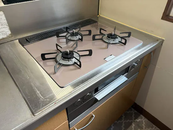 工事後　東京都町田市のお客様のビルトインコンロ＋レンジフード２点パック工事