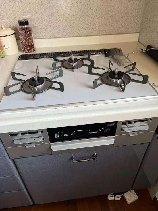 工事後　群馬県邑楽郡千代田町のお客様のビルトインコンロ交換工事