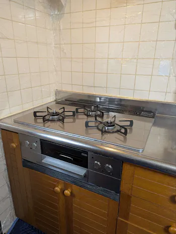 三重県東員町のお客様のビルトインコンロ・ガスコンロ工事