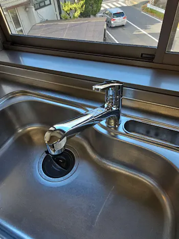 三重県津市のお客様のキッチン水栓工事