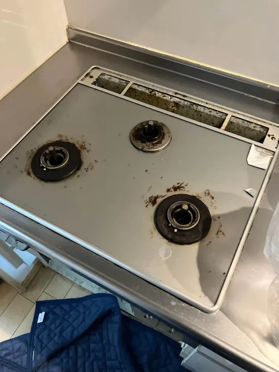 工事前　埼玉県朝霞市のお客様のビルトインコンロ・ガスコンロ工事