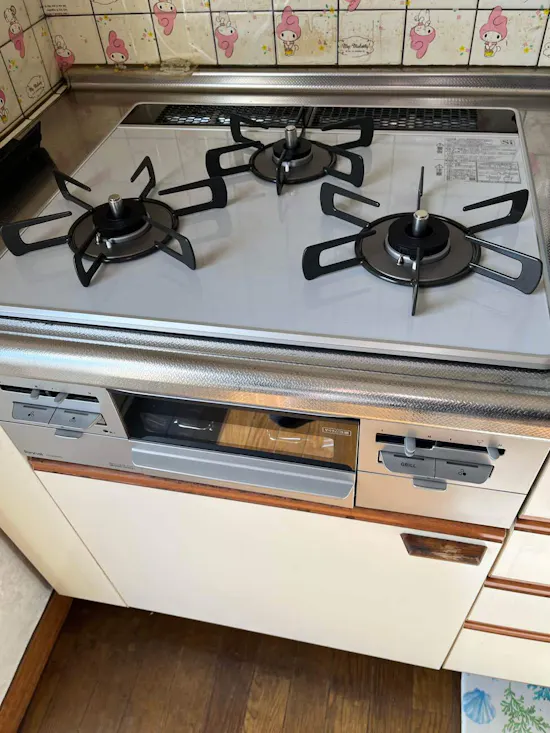 工事後　埼玉県羽生市のお客様のビルトインコンロ交換工事