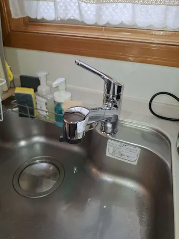 宮城県富谷市のお客様のキッチン水栓工事
