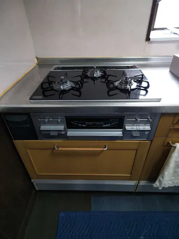 福島県福島県いわき市のお客様のビルトインコンロ工事