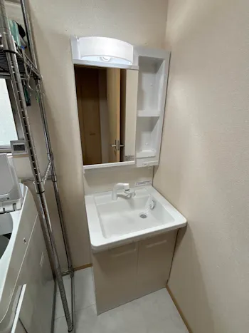 群馬県高崎市のお客様の洗面化粧台工事