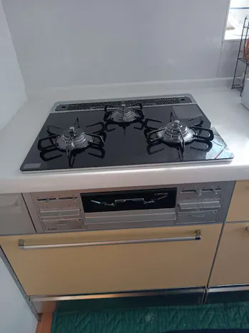 東京都青梅市のお客様のビルトインコンロ交換工事