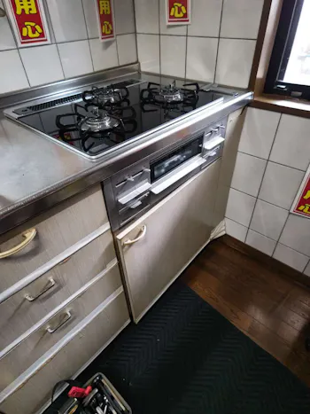 福島県いわき市のお客様のビルトインコンロ・ガスコンロ工事