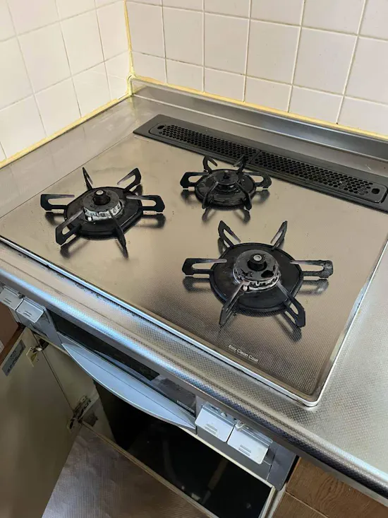 工事前　埼玉県加須市のお客様のビルトインコンロ・ガスコンロ工事