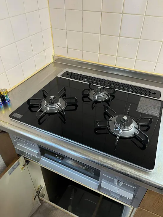 工事後　埼玉県加須市のお客様のビルトインコンロ・ガスコンロ工事