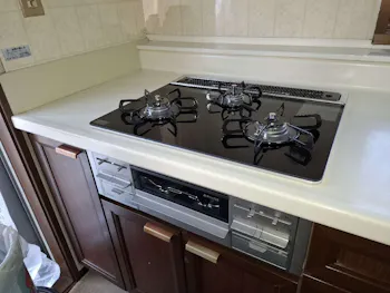 宮城県大崎市のお客様のビルトインコンロ工事