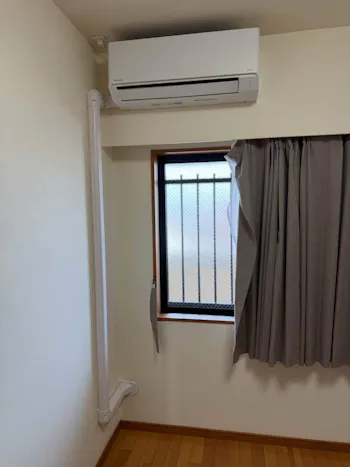 静岡県沼津市のお客様のエアコン工事　具体的な工事内容1