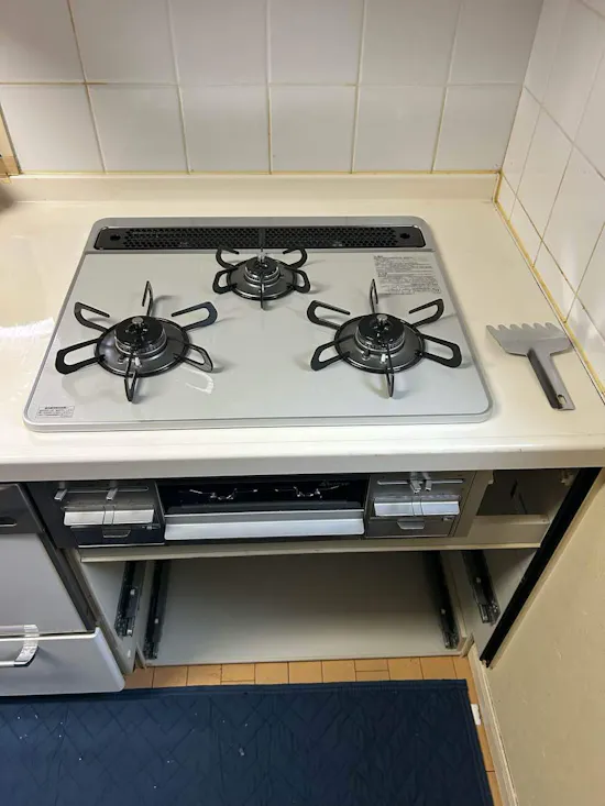 工事後　東京都昭島市のお客様のビルトインコンロ交換工事