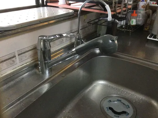 工事前　埼玉県入間市のお客様のキッチン水栓交換工事