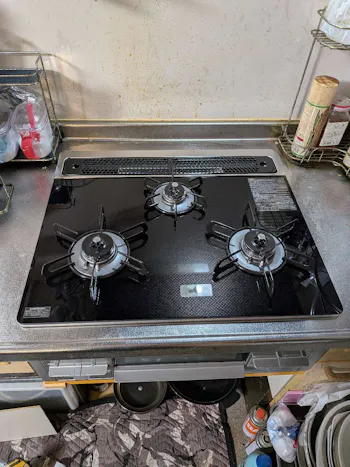 静岡県富士宮市のお客様のビルトインコンロ・ガスコンロ工事