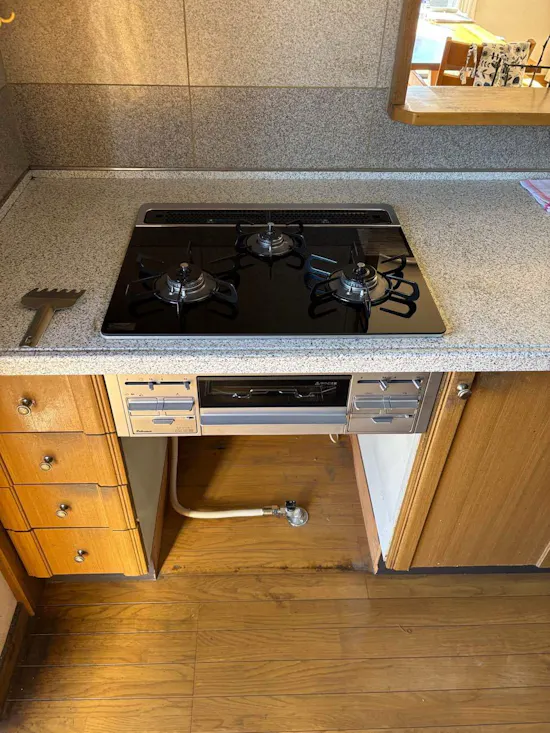 工事後　茨城県筑西市のお客様のビルトインコンロ・ガスコンロ工事