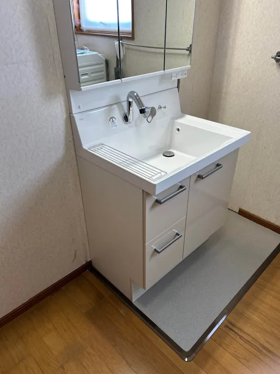 工事後　宮城県塩竈市のお客様の洗面化粧台工事