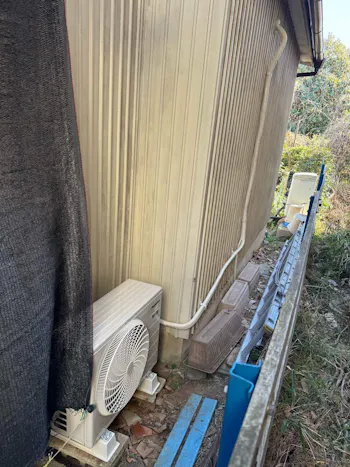 茨城県取手市のお客様のエアコン工事　具体的な工事内容1