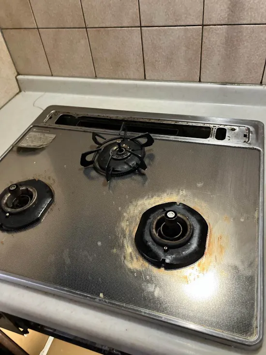 工事前　埼玉県草加市のお客様のビルトインコンロ・ガスコンロ工事