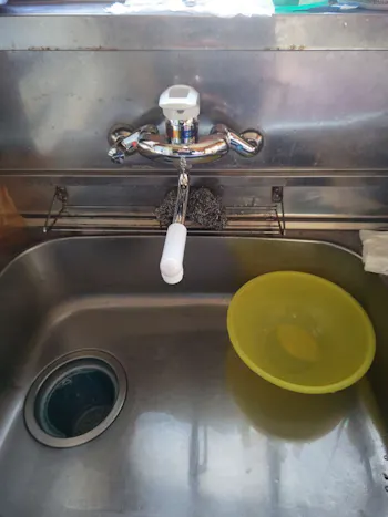 福島県いわき市のお客様の混合栓取付工事