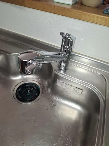 宮城県富谷市のお客様のキッチン水栓交換工事