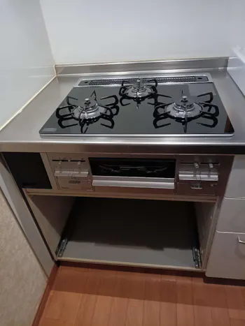 東京都立川市のお客様のビルトインコンロ・レンジフード交換工事　具体的な工事内容4