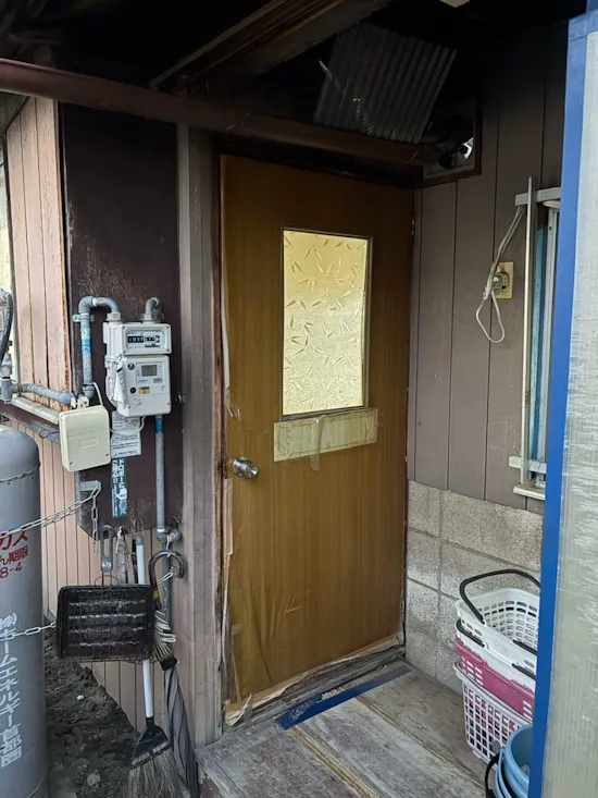 工事前　群馬県桐生市のお客様のアプローチ・玄関アプローチ工事工事