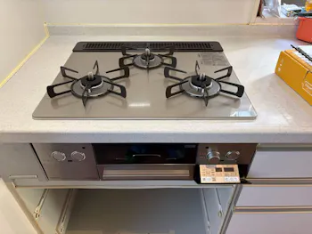 東京都日野市のお客様のコンロ+レンジフード交換工事　具体的な工事内容1