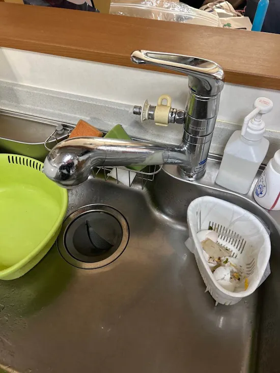 工事前　宮城県多賀城市のお客様の水栓工事