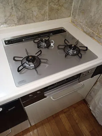 東京都八王子市のお客様のビルトインコンロ・ガスコンロ工事