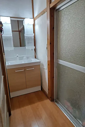 福島県いわき市のお客様の洗面化粧台工事